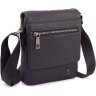 Маленька чоловіча шкіряна сумка через плече у чорному кольорі H.T Leather 67750 - 1