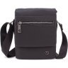Маленька чоловіча шкіряна сумка через плече у чорному кольорі H.T Leather 67750 - 4
