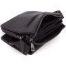 Маленька чоловіча шкіряна сумка через плече у чорному кольорі H.T Leather 67750 - 7