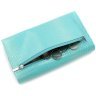 Гаманець шкіряний з лаковим покриттям Leather Collection 97750 блакитного кольору фото №4 Гаманець шкіряний з лаковим покриттям Leather Collection 97750 блакитного кольору modnotak фото - 4