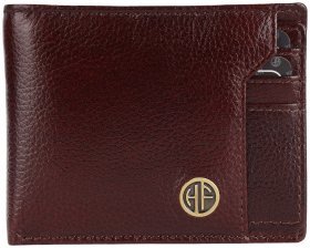 Шкіряний чоловічий гаманець без застібки зі знімним блоком для карток Hammonds Flycatcher HF577 коричневого кольору 107950