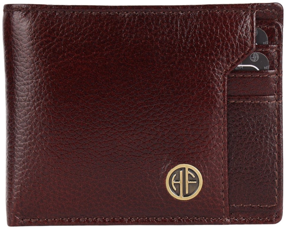 Кожаный мужской кошелек без застежки со съемным блоком для карт Hammonds Flycatcher HF577 коричневого цвета 107950 modnotak фото №1