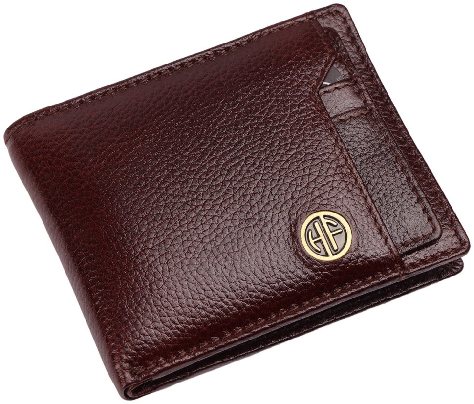 Кожаный мужской кошелек без застежки со съемным блоком для карт Hammonds Flycatcher HF577 коричневого цвета 107950 modnotak фото №3