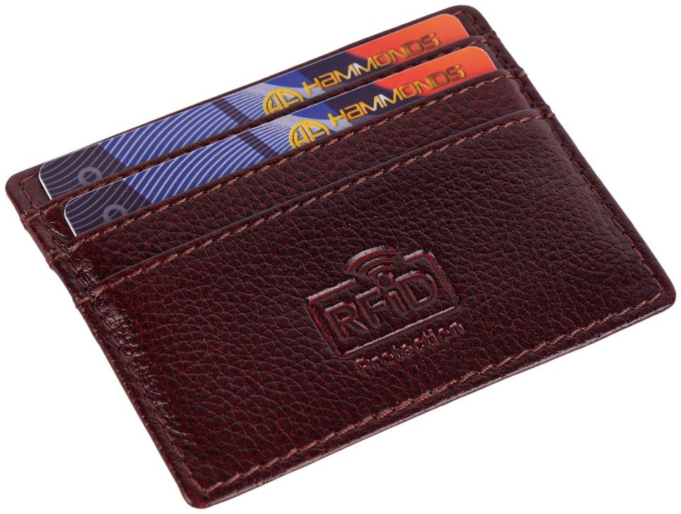 Кожаный мужской кошелек без застежки со съемным блоком для карт Hammonds Flycatcher HF577 коричневого цвета 107950 modnotak фото №6