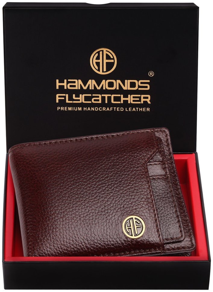 Кожаный мужской кошелек без застежки со съемным блоком для карт Hammonds Flycatcher HF577 коричневого цвета 107950 modnotak фото №8