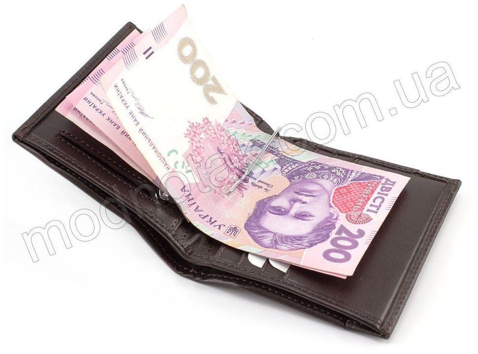 Коричневий гаманець з гладкої шкіри KARYA (0940-9)