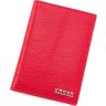 Красная обложка на паспорт из натуральной кожи флотар KARYA (094-46) - 1