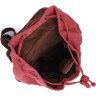 Жіночий текстильний рюкзак бордового кольору з клапаном на магніті Vintage 2422153 - 4