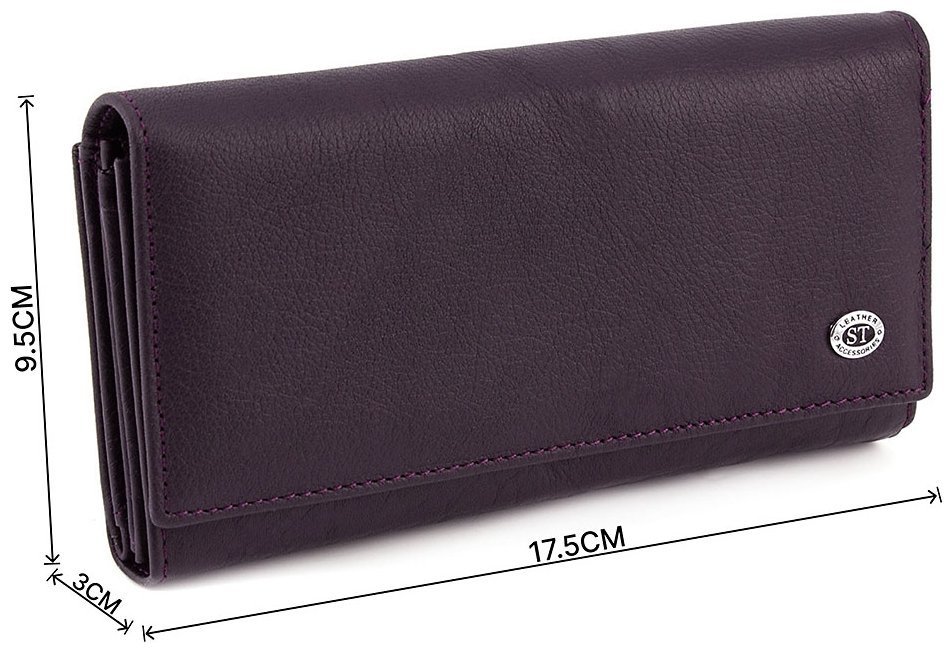 Кожаный женский кошелек фиолетового цвета ST Leather (16670) modnotak фото №3