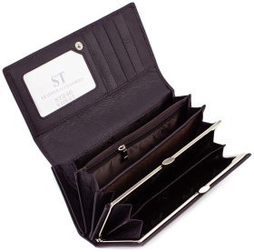 Кожаный женский кошелек фиолетового цвета ST Leather (16670)