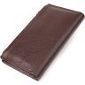 Жіночий вертикальний гаманець із натуральної шкіри флотар коричневого кольору CANPELLINI (2421642) - 2
