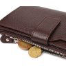 Жіночий вертикальний гаманець із натуральної шкіри флотар коричневого кольору CANPELLINI (2421642) - 6