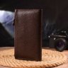 Жіночий вертикальний гаманець із натуральної шкіри флотар коричневого кольору CANPELLINI (2421642) - 8