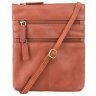 Повсякденна шкіряна сумка на плече з натуральної шкіри коричневого кольору Visconti Slim Bag 68750 - 4