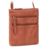 Повседневная кожаная сумка на плечо из натуральной кожи коричневого цвета Visconti Slim Bag 68750 - 6