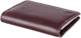 Коричневая визитница двойного сложения из качественной натуральной кожи Visconti Camper 68950