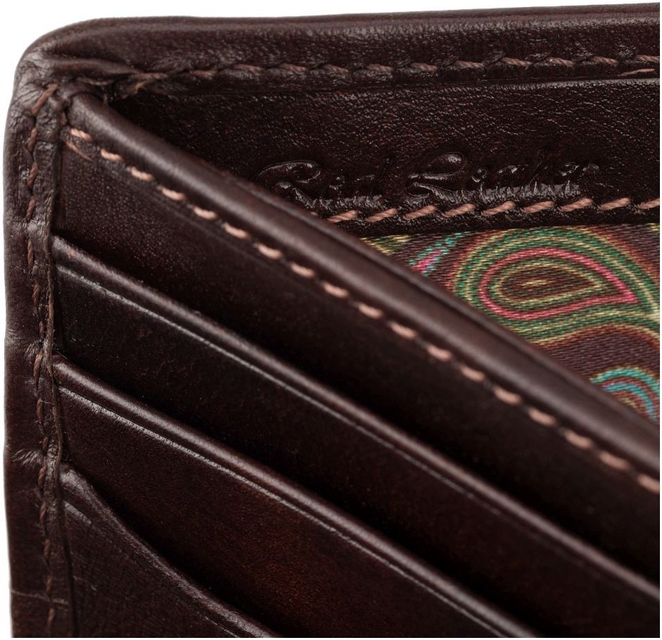 Мужское портмоне из плетеной кожи коричневого цвета без застежки Visconti Sergio 69250