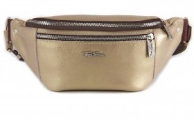 Жіноча шкіряна сумка-бананка з натуральної шкіри Tom Stone (10930)