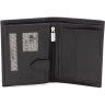 Мужское портмоне черного цвета из гладкой кожи с блоком под карты и документы KARYA (15541) - 2