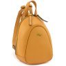 Маленький женский рюкзак из натуральной кожи оранжевого цвета на молнии KARYA 69750 - 1