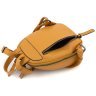 Маленький женский рюкзак из натуральной кожи оранжевого цвета на молнии KARYA 69750 - 5