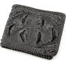 Чоловіче портмоне з фактурної крокодилячої шкіри чорного кольору CROCODILE LEATHER (024-18580) - 1