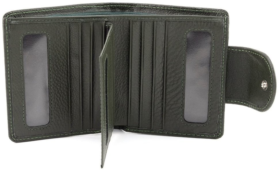Женский кожаный кошелек небольшого размера ST Leather 90851 зеленого цвета modnotak фото №2