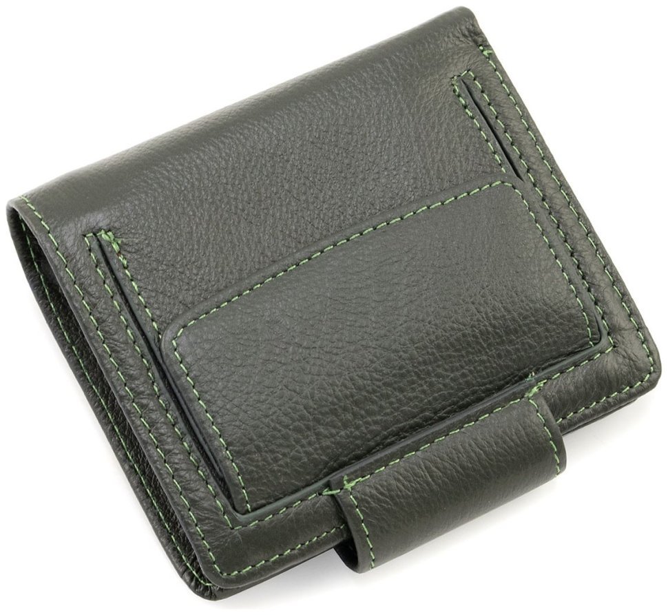 Женский кожаный кошелек небольшого размера ST Leather 90851 зеленого цвета modnotak фото №3