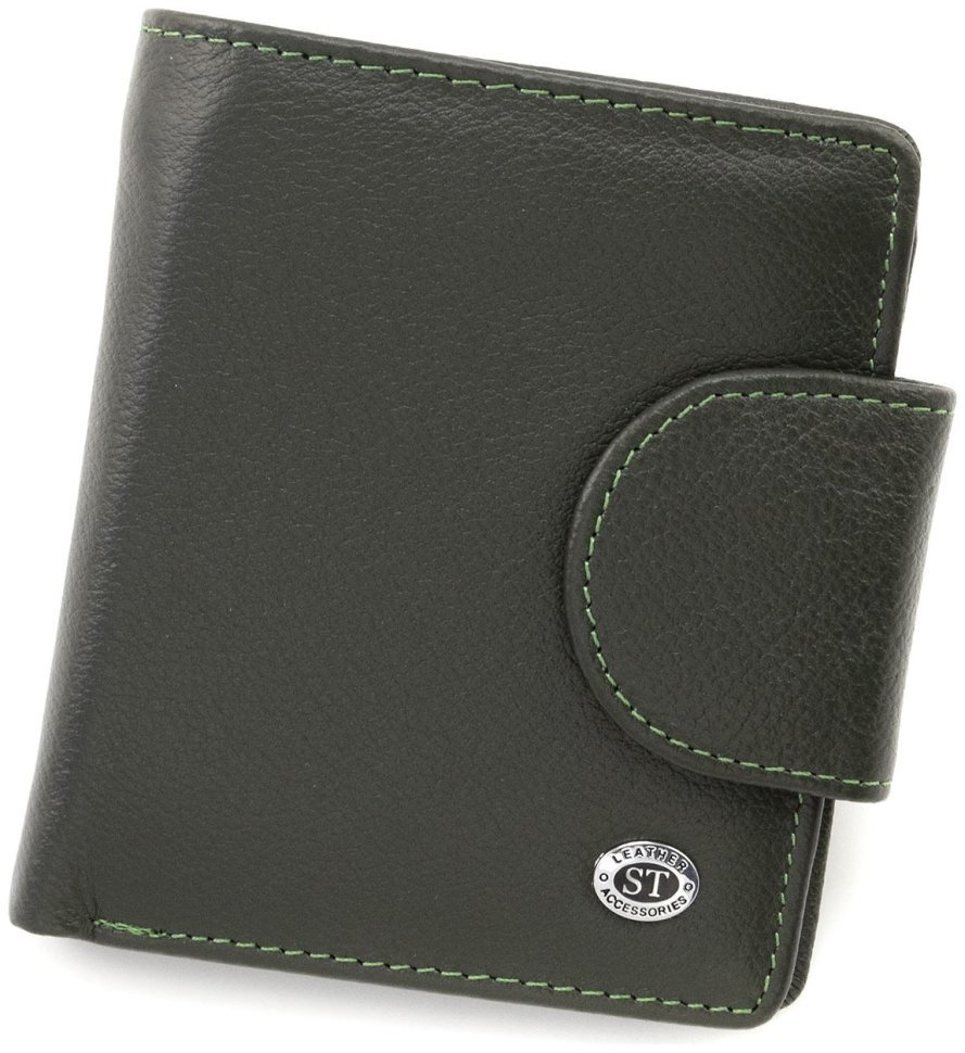 Женский кожаный кошелек небольшого размера ST Leather 90851 зеленого цвета modnotak фото №1