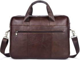 Коричневая деловая сумка для ноутбука и документов VINTAGE STYLE (14751)