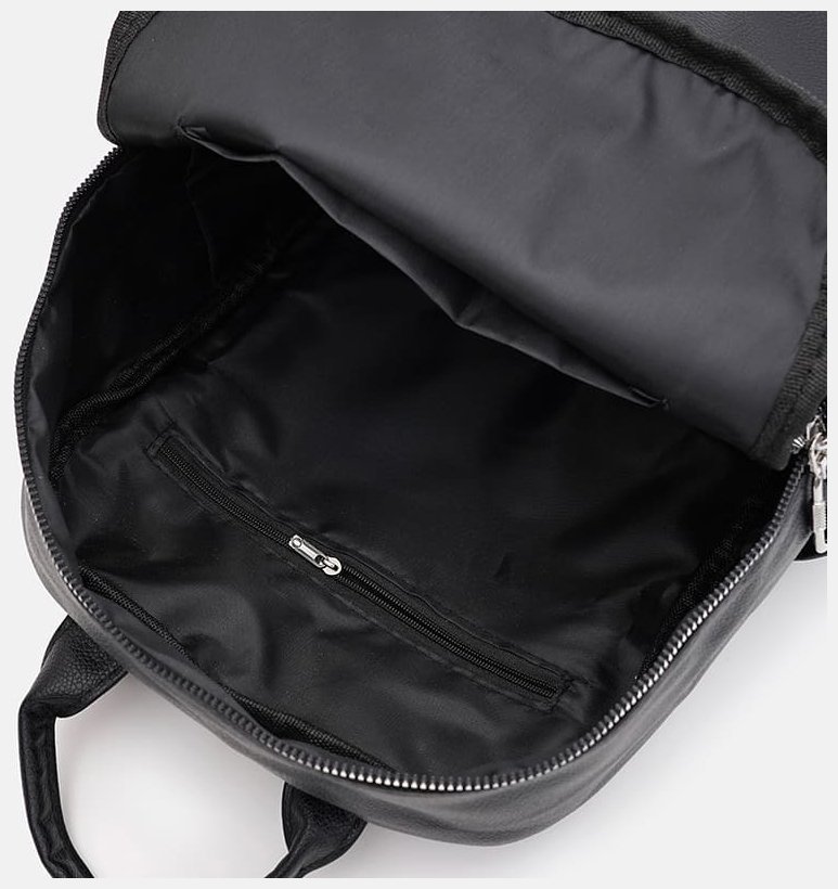 Міський жіночий рюкзак з чорного шкірозамінника Monsen 71851