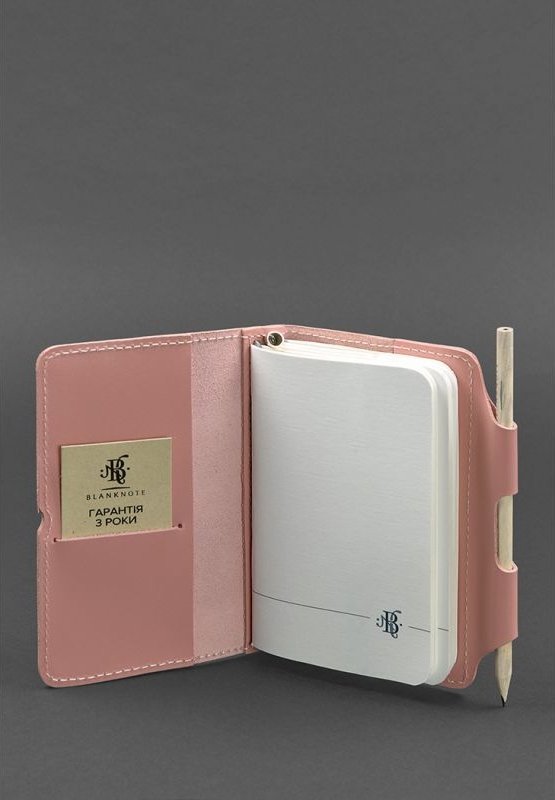 Шкіряний блокнот маленького розміру (Софт-бук) у рожевому кольорі - BlankNote (42051)
