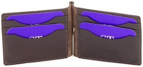 Темно-коричневый зажим для денег ST Leather (16855)