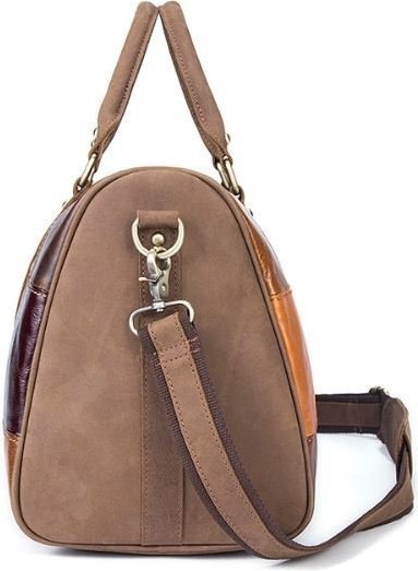 Оригинальная дорожная сумка из натуральной кожи разноцветная VINTAGE STYLE (14779) modnotak фото №3