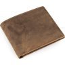 Тонкое мужское портмоне из винтажной кожи со съемным картхолдером Vintage (14226) - 1