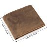 Тонкое мужское портмоне из винтажной кожи со съемным картхолдером Vintage (14226) - 3