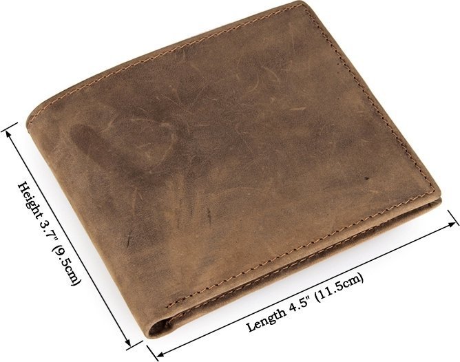 Тонке чоловіче портмоне з вінтажній шкіри зі знімним Картхолдер Vintage (14226)