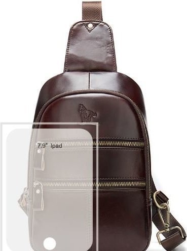 Небольшой кожаный рюкзак через одно плечо VINTAGE STYLE (14853)