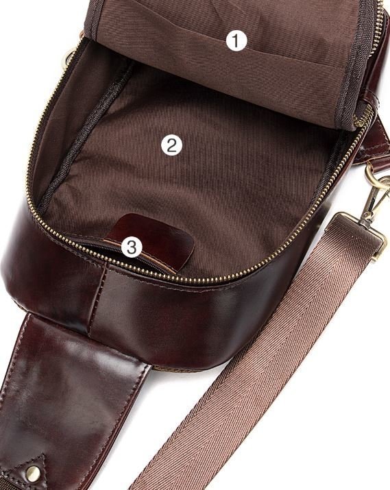 Невеликий шкіряний рюкзак через одне плече VINTAGE STYLE (14853)