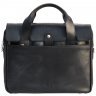 Мужская сумка-портфель черного цвета из натуральной кожи с двумя ручками TARWA (19913) - 1