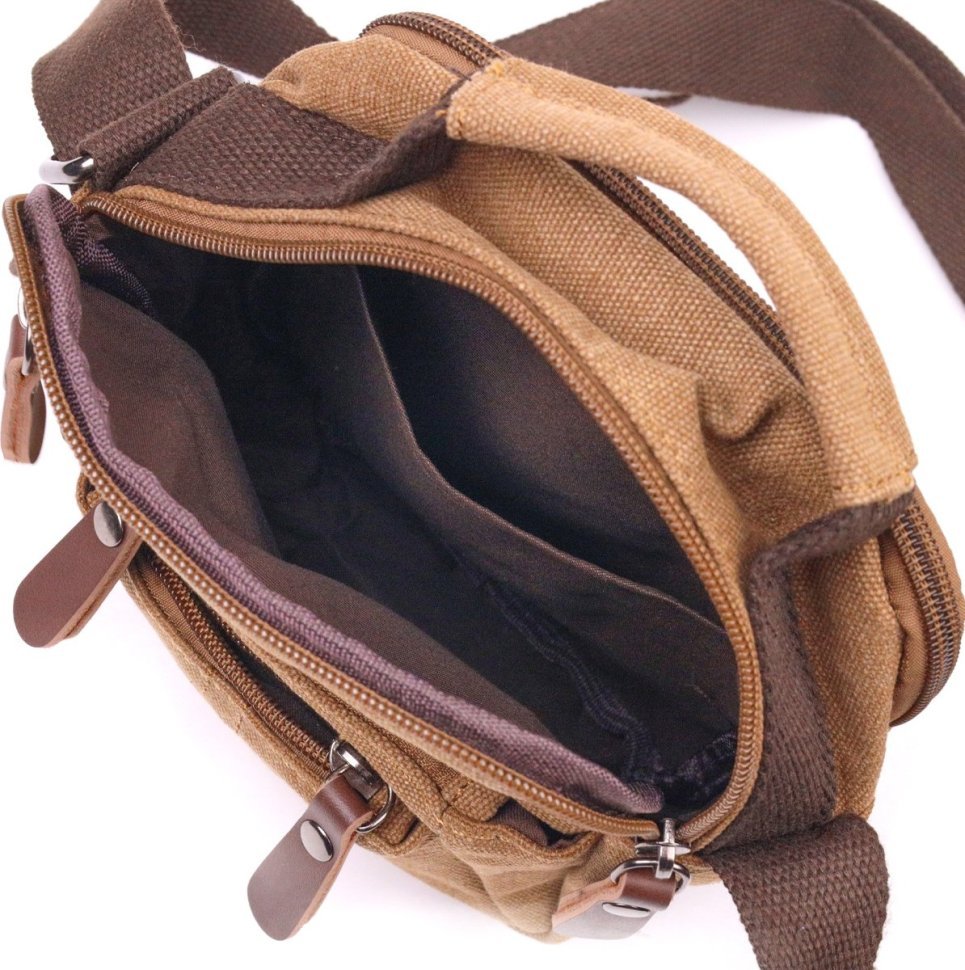 Руда чоловіча сумка-барсетка із зносостійкого текстилю Vintage (2421245)