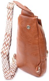 Женская слинг сумка из экокожи Vintage 22751 Рыжий