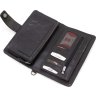 Місткий чоловічий гаманець-клатч із натуральної шкіри з тисненням KARYA (10303) - 2