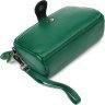 Женская кожаная сумка-клатч зеленого цвета на две молнии Vintage (2422101) - 3