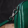 Жіноча шкіряна сумка-клатч зеленого кольору на дві блискавки Vintage (2422101) - 8