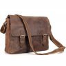 Коричневая мужская сумка-мессенджер из натуральной кожи в стиле винтаж Tiding Bag (15744) фото №1 Коричневая мужская сумка-мессенджер из натуральной кожи в стиле винтаж Tiding Bag (15744) modnotak фото - 1