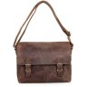 Коричневая мужская сумка-мессенджер из натуральной кожи в стиле винтаж Tiding Bag (15744) - 7