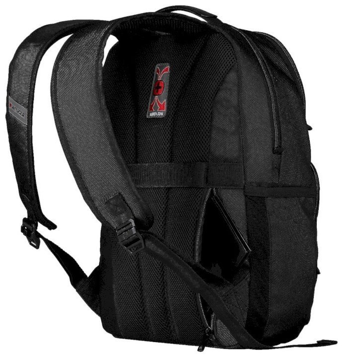 Функциональный городской рюкзак из текстиля с отделением для ноутбука до 14" Wenger BC Mark Slimline черного цвета 103551 modnotak фото №4