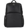 Великий чоловічий рюкзак з натуральної шкіри чорного кольору Tiding Bag (21620) - 3