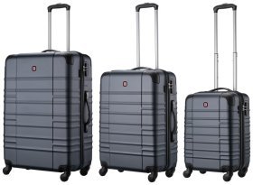 Набір валіз Wenger, Amplar 3 в 1, (S,M,L), пластик, 4 колеса, синій